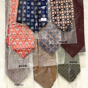 Lot of 8 Brand New 100% Silk Ties